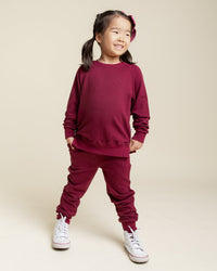 Baby Kids Bamboo Pajamas — Berry Cozy + Plum Pickin’ Jogger Sets Bundle — Image 3