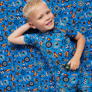 Baby Kids Bamboo Pajamas — Hot Wheels™ Born To Race Bum Bum Blanket — Image 3
