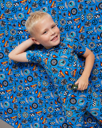 Baby Kids Bamboo Pajamas — Hot Wheels™ Born To Race Bum Bum Blanket — Image 3