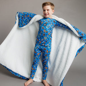 Baby Kids Bamboo Pajamas — Hot Wheels™ Born To Race Bum Bum Blanket - Plush — Image 1