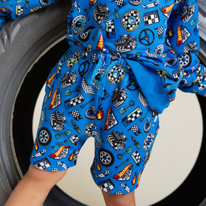 Baby Kids Bamboo Pajamas — Hot Wheels™ Born To Race Pull-On Shorts — Image 1