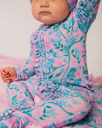Baby Kids Bamboo Pajamas — Botanically Speaking Convertible Ruffle Romper — Image 1