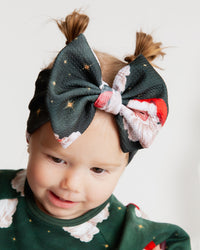 Baby Kids Bamboo Pajamas — Claus Encounters Biggie Bow — Image 1