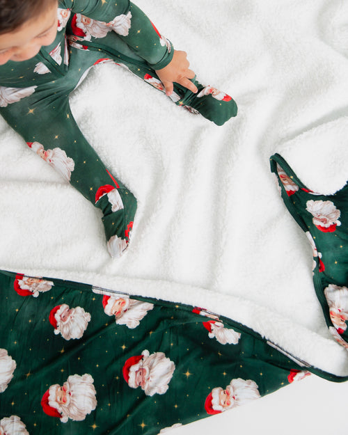Baby Kids Bamboo Pajamas — Claus Encounters Convertible Romper — Image 9