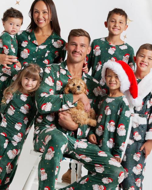 Baby Kids Bamboo Pajamas — Claus Encounters Dog Sweater — Image 5