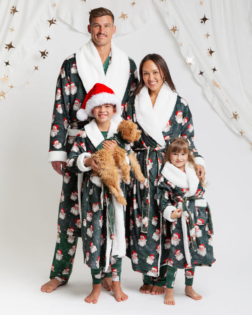Baby Kids Bamboo Pajamas — Claus Encounters Dog Sweater — Image 6