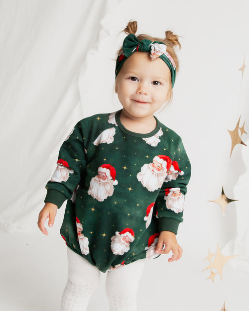Baby Kids Bamboo Pajamas — Claus Encounters Headwrap — Image 6