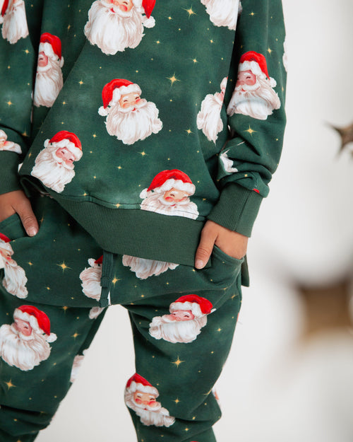 Baby Kids Bamboo Pajamas — Claus Encounters Jogger Set — Image 3