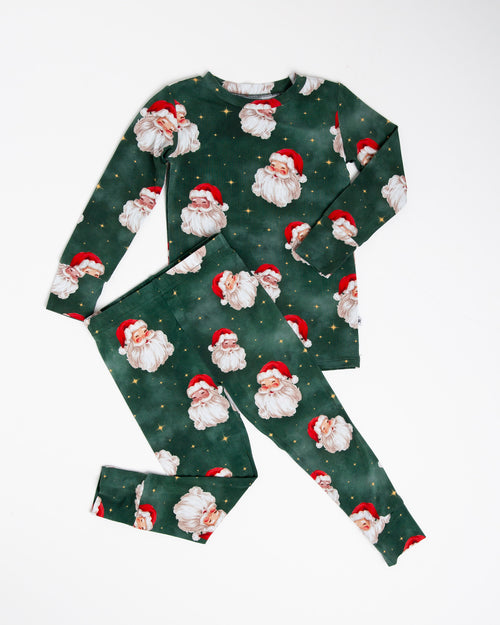 Baby Kids Bamboo Pajamas — Claus Encounters Long Sleeve Pajama Set — Image 2