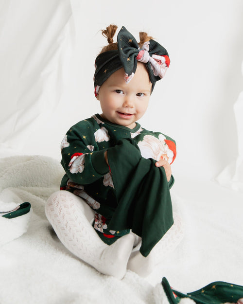 Baby Kids Bamboo Pajamas — Claus Encounters Lovey — Image 2