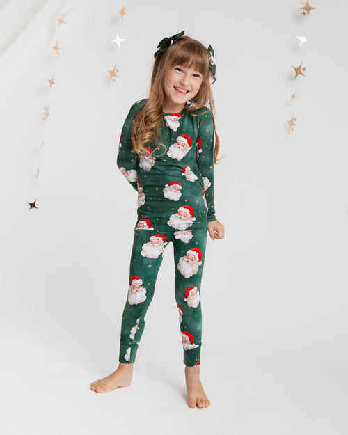 Baby Kids Bamboo Pajamas — Claus Encounters Woven Piggy Clip Set — Image 5