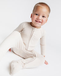 Baby Kids Bamboo Pajamas — Navy or Not + Knitted Elephant Lovey Essential Bundle — Image 2
