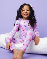 Baby Kids Bamboo Pajamas — Cute To Death Ruffle Long Sleeve & Pants Set — Image 1