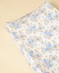 Baby Kids Bamboo Pajamas — Wish Upon a Wing Changing Pad Cover — Image 1