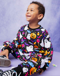 Baby Kids Bamboo Pajamas — Fright Bites Relaxed Fit Jogger Set — Image 1