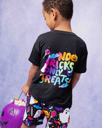 Baby Kids Bamboo Pajamas — Fright Bites Short Sleeve T-Shirt & Shorts Set — Image 1