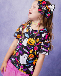 Baby Kids Bamboo Pajamas — Fright Bites T-Shirt — Image 1
