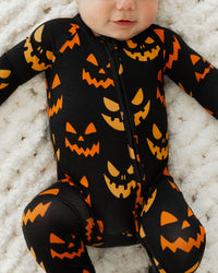 Baby Kids Bamboo Pajamas — Grin Reaper Convertible Romper — Image 1