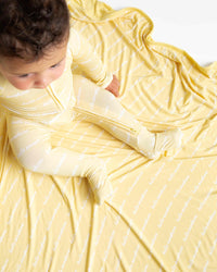 Baby Kids Bamboo Pajamas — Hello Sunshine Bum Bum Blanket — Image 1