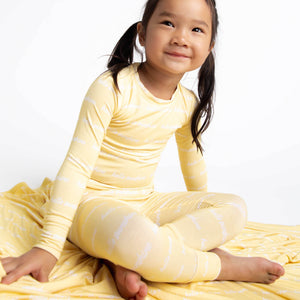 Baby Kids Bamboo Pajamas — Hello Sunshine Long Sleeve Pajama Set — Image 1