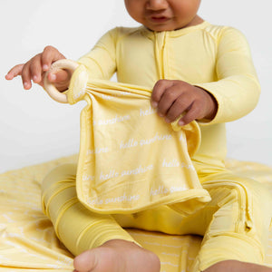 Baby Kids Bamboo Pajamas — Hello Sunshine Lovey — Image 1