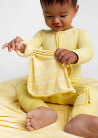 Baby Kids Bamboo Pajamas — Hello Sunshine Lovey — Image 1