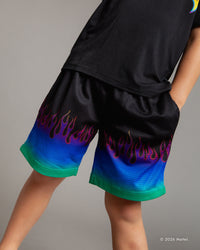 Baby Kids Bamboo Pajamas — Hot Wheels™ Color Rush Mesh Shorts — Image 1