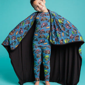 Baby Kids Bamboo Pajamas — Hot Wheels™ Monster Trucks Bum Bum Blanket — Image 1