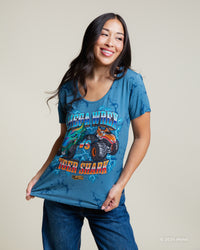 Baby Kids Bamboo Pajamas — Hot Wheels™ Monster Trucks Women's Short Sleeve T-Shirt — Image 1