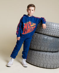 Baby Kids Bamboo Pajamas — Hot Wheels™ No Limits Varsity Hoodie & Relaxed Jogger Pants Set — Image 1
