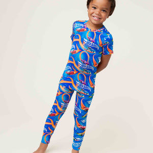 Baby Kids Bamboo Pajamas — Hot Wheels™ Full Throttle Short Sleeve Pajama Set — Image 1