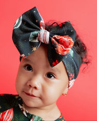 Baby Kids Bamboo Pajamas — Hung Up On Christmas Biggie Bow — Image 1