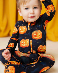 Baby Kids Bamboo Pajamas — Jack Of All Frights Convertible Romper — Image 1