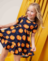 Baby Kids Bamboo Pajamas — Jack Of All Frights Short Sleeve Dress & Shorts Set — Image 1