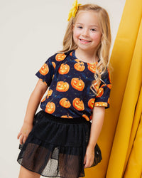 Baby Kids Bamboo Pajamas — Jack Of All Frights T-Shirt — Image 1