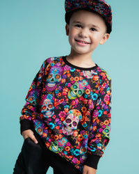 Baby Kids Bamboo Pajamas — Killer Smile Crew Neck Sweatshirt — Image 1