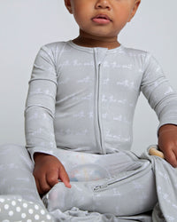 Baby Kids Bamboo Pajamas — Worth The Wait Footie — Image 1