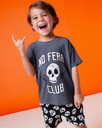 Baby Kids Bamboo Pajamas — No Bones About it Short Sleeve T-Shirt & Shorts Set — Image 1