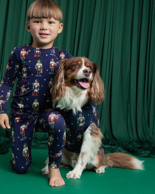 Baby Kids Bamboo Pajamas — Nutty By Nature Dog Sweater — Image 3