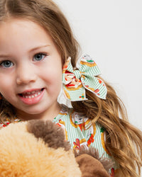 Baby Kids Bamboo Pajamas — Paw-liday Portraits Woven Piggy Clip Set — Image 1