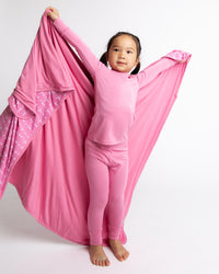 Baby Kids Bamboo Pajamas — Pink-a-Boo Long Sleeve Pajama Set — Image 1