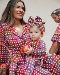 Baby Kids Bamboo Pajamas — Plaid It Cool Convertible Romper — Image 1