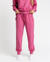 Baby Kids Bamboo Pajamas — Plum Pickin’ Women's Jogger Sweatpants — Image 1