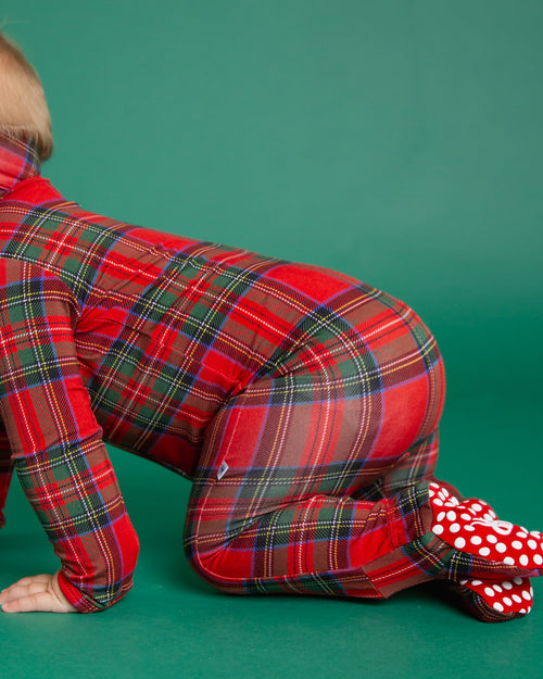 Baby Kids Bamboo Pajamas — Prepped & Plaid Footie — Image 4