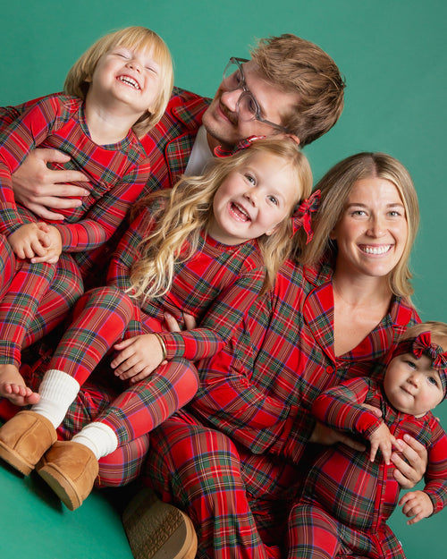 Baby Kids Bamboo Pajamas — Prepped & Plaid Long Sleeve Pajama Set — Image 5