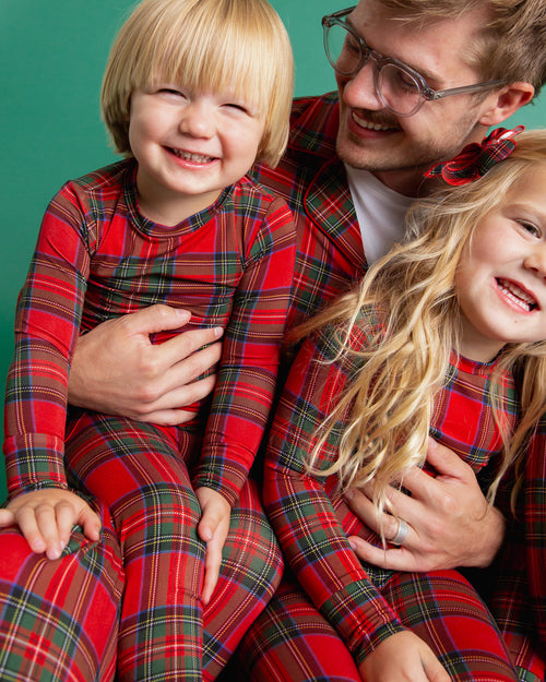 Baby Kids Bamboo Pajamas — Prepped & Plaid Long Sleeve Pajama Set — Image 12