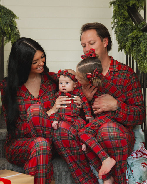 Baby Kids Bamboo Pajamas — Prepped & Plaid Long Sleeve Pajama Set — Image 11