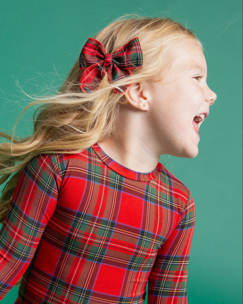 Baby Kids Bamboo Pajamas — Prepped & Plaid Woven Piggy Clip Set — Image 1
