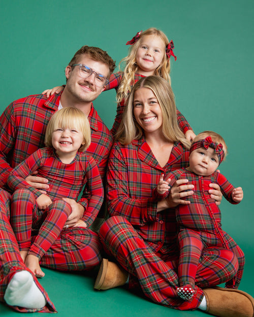 Baby Kids Bamboo Pajamas — Prepped & Plaid Woven Piggy Clip Set — Image 11