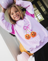 Baby Kids Bamboo Pajamas — Pretty Ghoul Crew Neck Sweatshirt — Image 1
